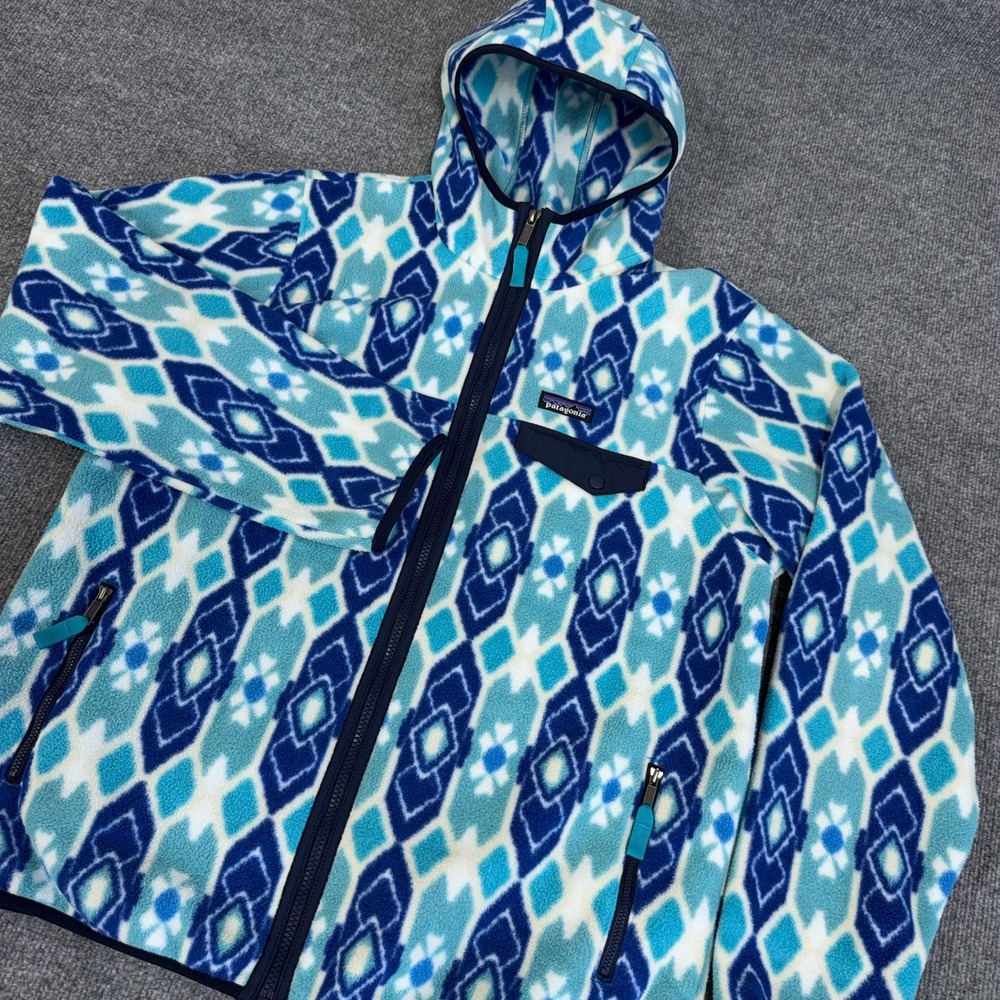 Patagonia Synchilla Lightweight Snap-T Hooded Full Zip Fleece Jacket Women XL